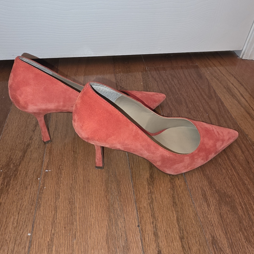 Ann Taylor Mila Red Suede Pumps - Picture 9 of 13
